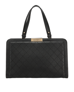 Label Click Tote, Leather, Black, 23758372 (2017), AC/DB, 2*